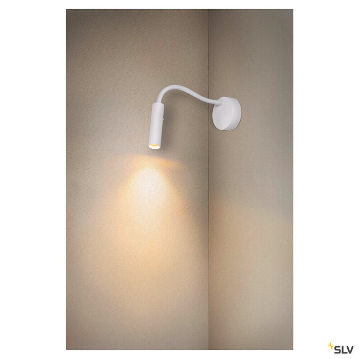 KARPO GOOSE, white wall-mounted light, 5.8W 3000K 40°