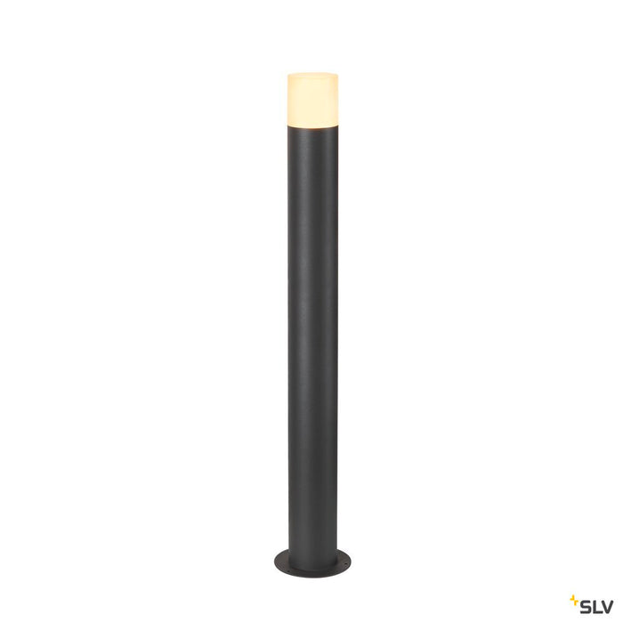GRAFIT E27 90 Pole round, anthracite free-standing lamp