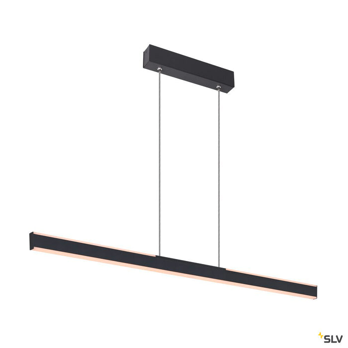 ONE LINEAR 100 PHASE up/down, black pendant light, 24W 2700/3000K