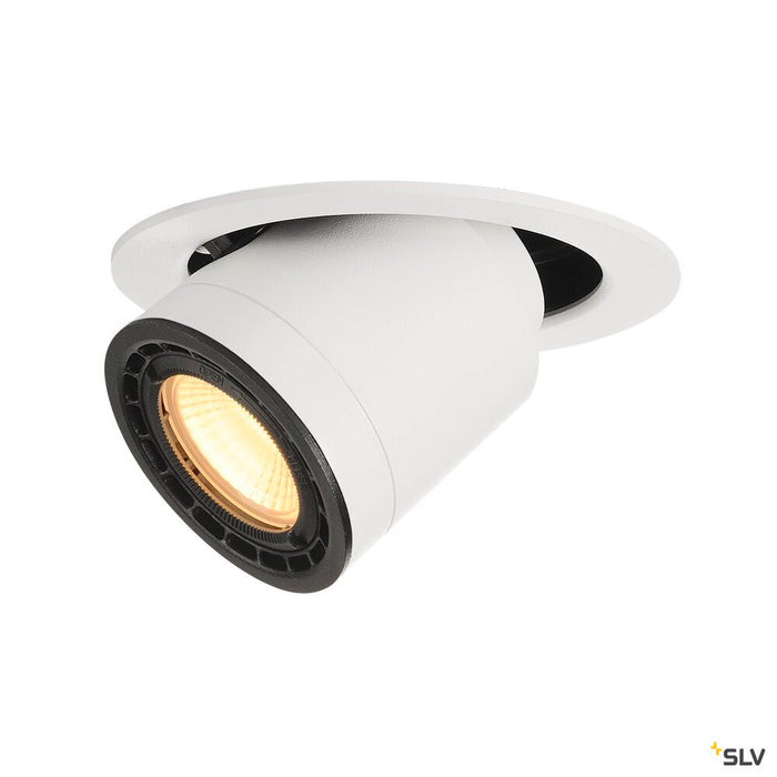 SUPROS 78, recessed fitting, LED, 3000K, round, tiltable, white, 60° lens, 9W