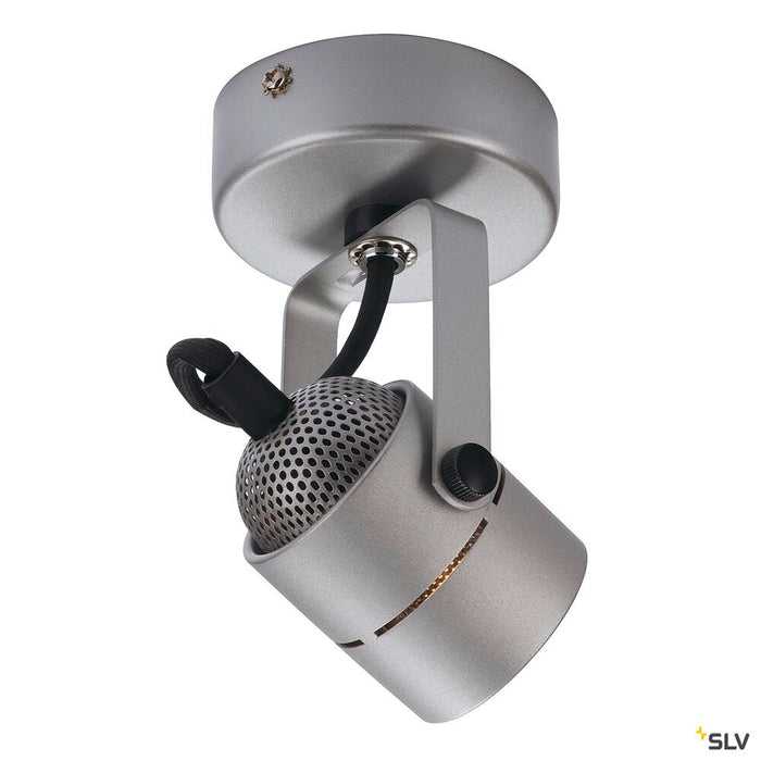 SPOT 79 wall and ceiling light, QPAR51, round, silver-grey, max. 230V, max. 50W