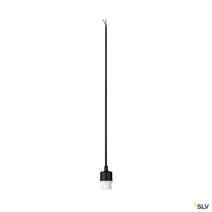 FENDA suspension, A60, black, without shade, without canopy, open cable, max. 60W
