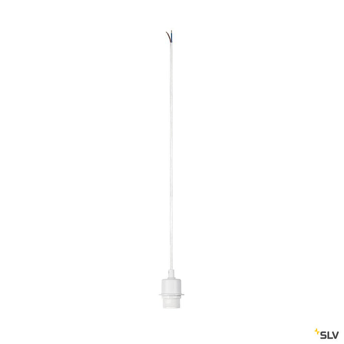 FENDA suspension, A60, white, without shade, without canopy, open cable, max. 60W
