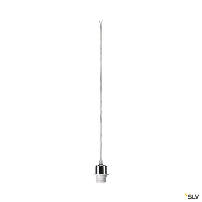 FENDA suspension, A60, chrome, without shade, without canopy, open cable, max. 60W