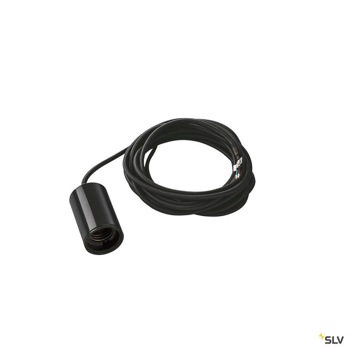 FITU, pendant, A60, round, black, 5m cable with open cable end, max. 60W