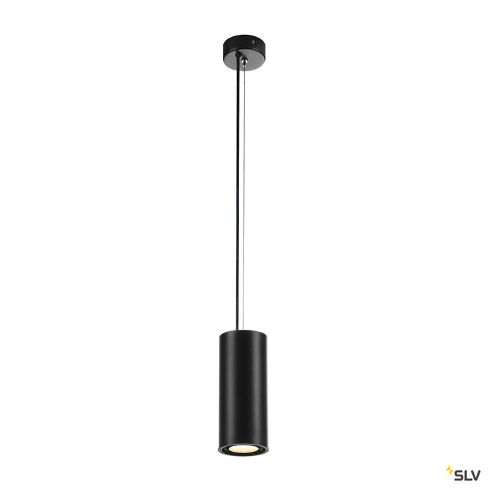 SUPROS 78, pendant, LED, 3000K, round, black, 60° lens, 9W