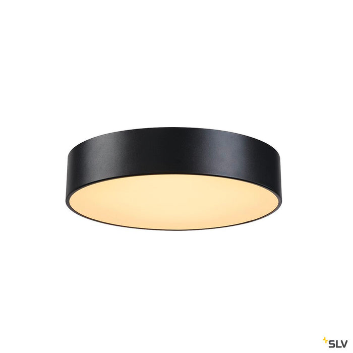 MEDO 40 ceiling light, LED, 3000K, round, black, Ø 38 cm, can be converted to a pendant, 31 W