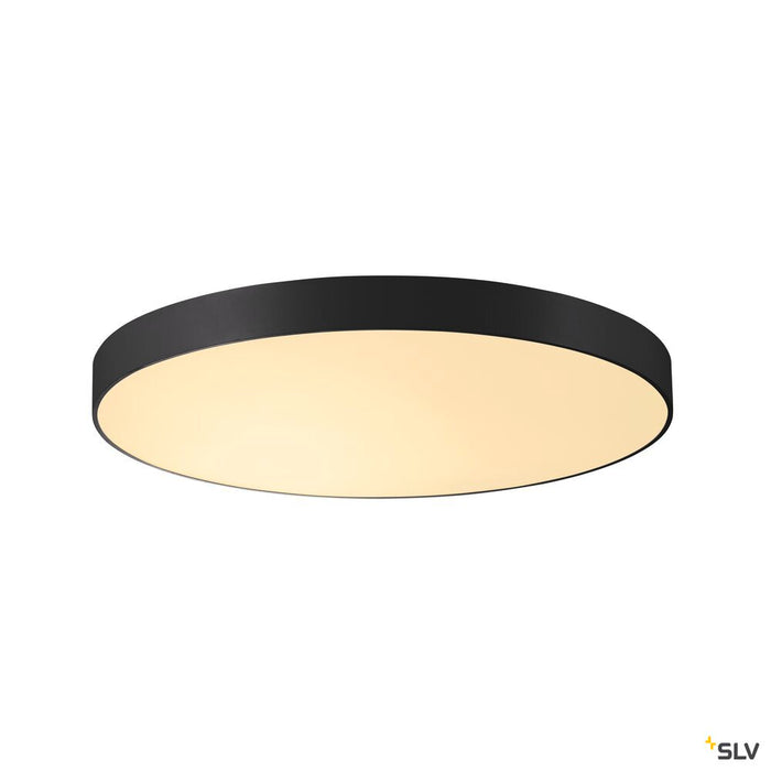 MEDO 90 ceiling light, LED, 3000K, round, black, Ø 90 cm, can be converted to a pendant, 120W