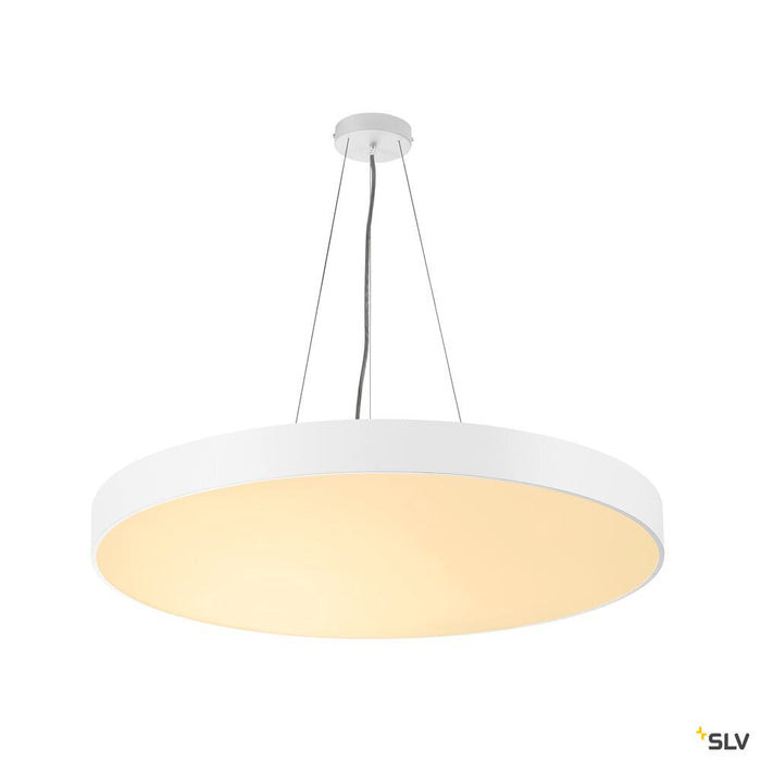 MEDO 90 ceiling light, LED, 3000K, round, white, Ø 90 cm, can be converted to a pendant, 120W