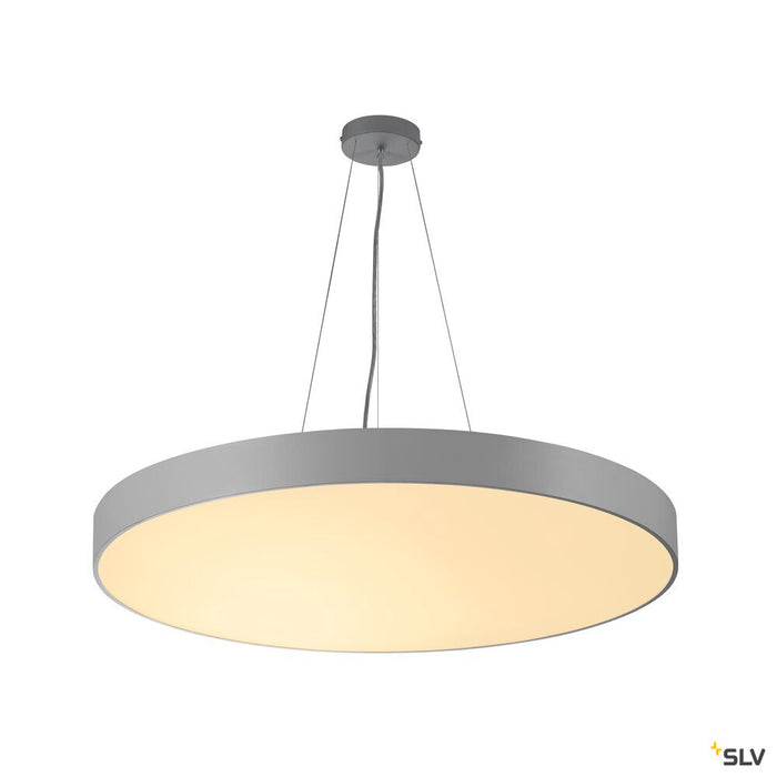 MEDO 90 ceiling light, LED, 3000K, round, silver-grey, Ø 90 cm, can be converted to a pendant, 120W