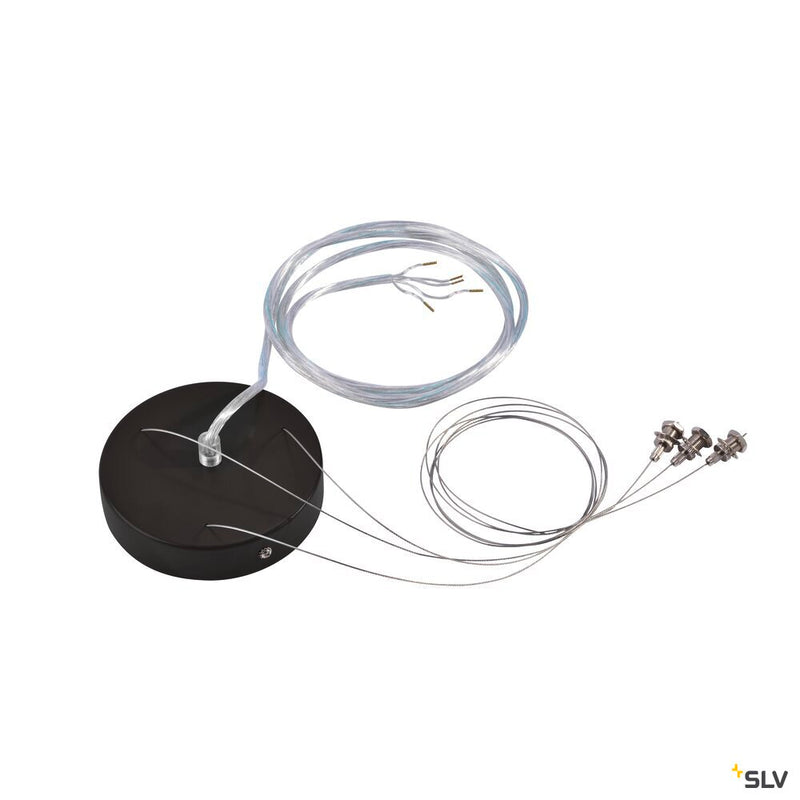 SLV 135250 - SUSPENSION SET, for MEDO round pendant, round, black, 5-wire