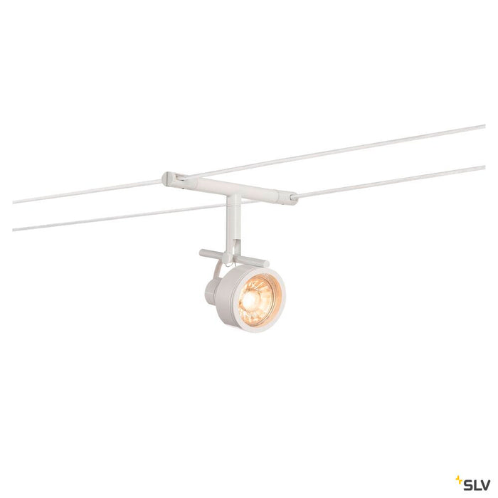 SALUNA, cable luminaire for TENSEO low-voltage cable system, QR-C51, white