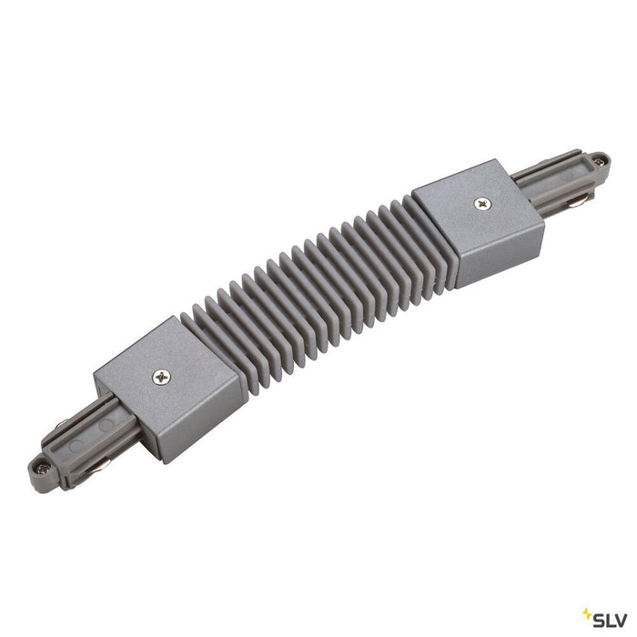 FLEXIBLE CONNECTOR, for 1-phase high-voltage surface-mounted track, silver-grey