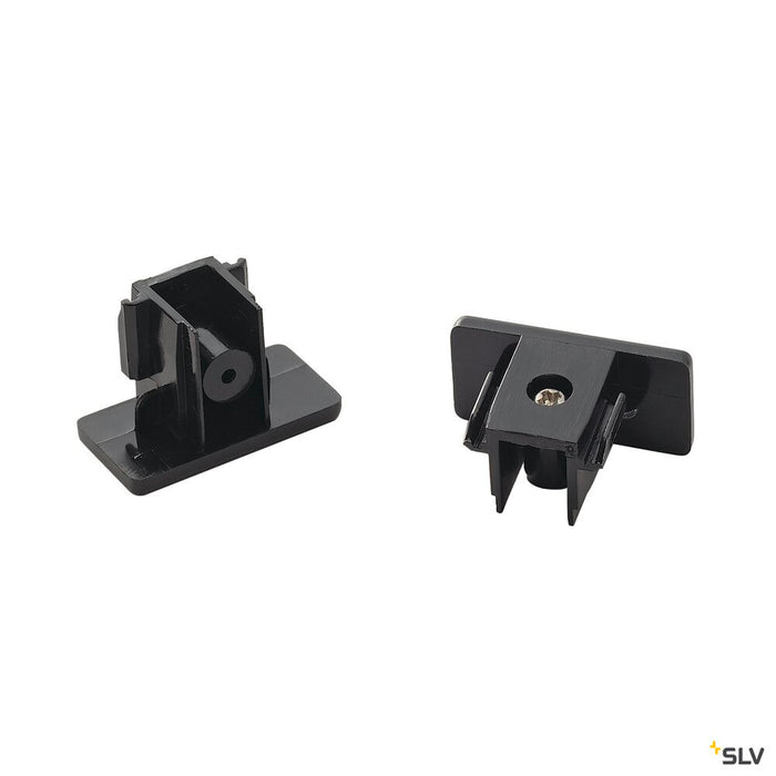 END CAPS for 1-phase high-voltage surface-mounted track, black, 2 pieces
