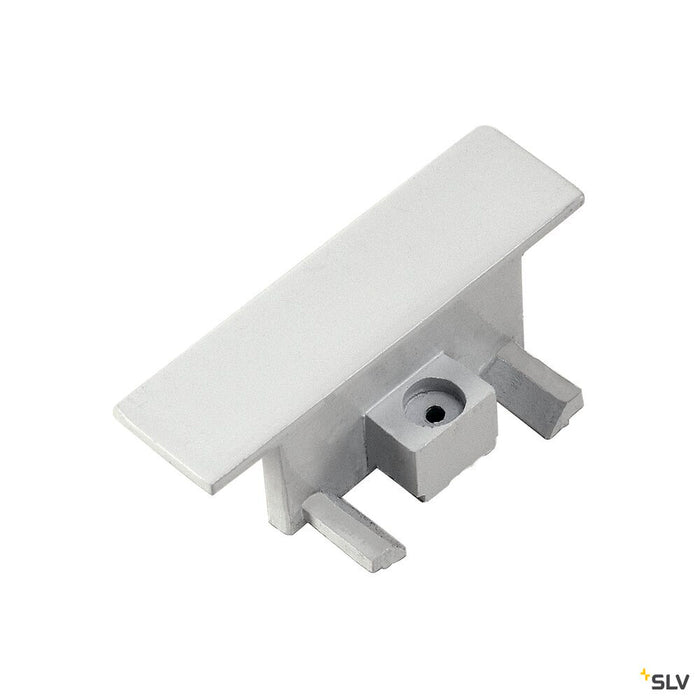END CAP for 240V 1-phase  recessed track, white, 2 pieces