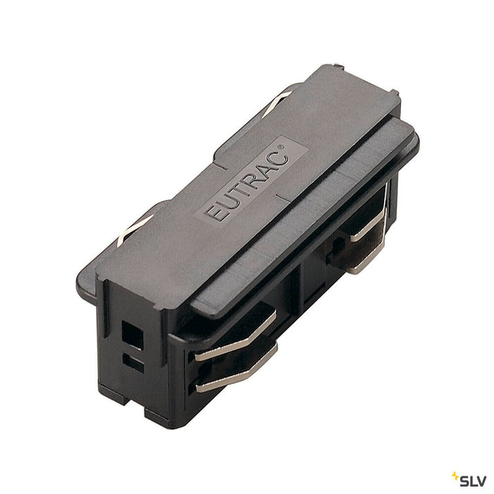 LONG CONNECTOR for EUTRAC 240V 3-phase surface-mounted track, electrical, black