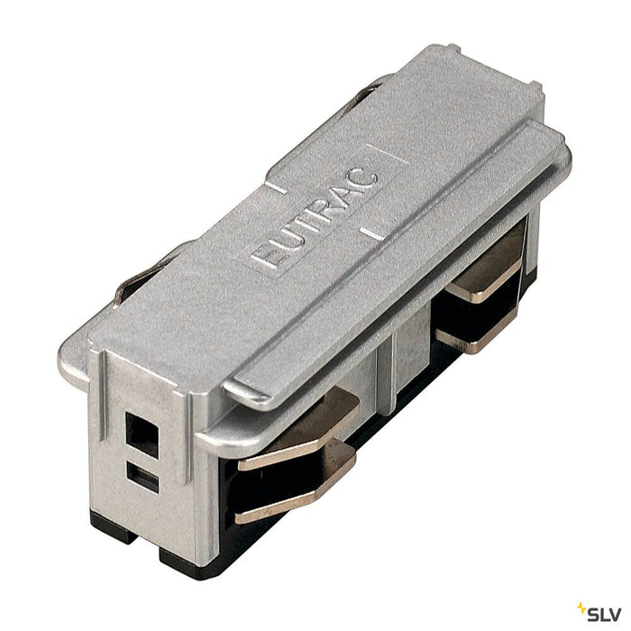 LONG CONNECTOR for EUTRAC 240V 3-phase surface-mounted track, electrical, silver-grey