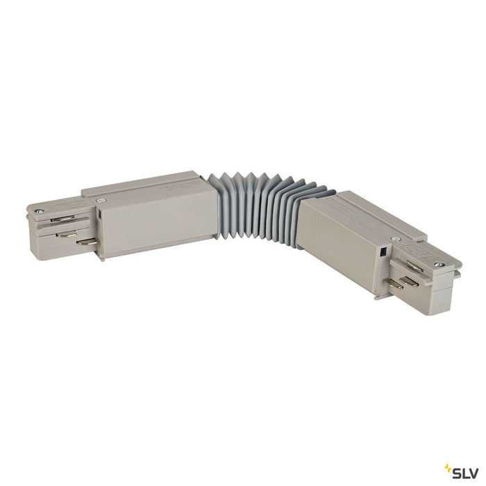 FLEXIBLE CONNECTOR for EUTRAC 240V 3-phase surface-mounted track, silver-grey