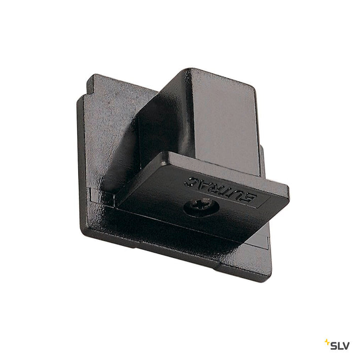 END CAP for EUTRAC 240V 3-phase surface-mounted track, black