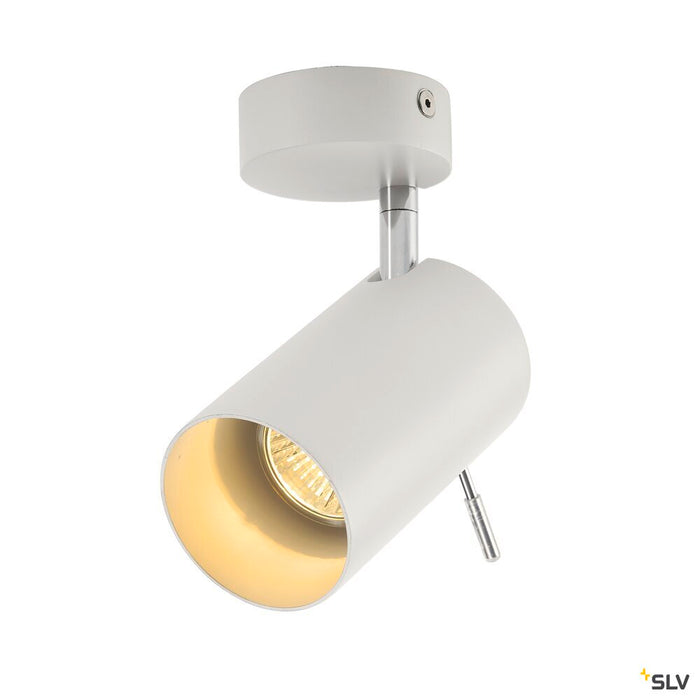 ASTO TUBE 1, wall and ceiling light, single-headed, PAR 20, round, white, max. 75 W