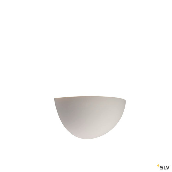 PLASTRA 101, wall light, C35, half-round, white plaster, max. 40 W