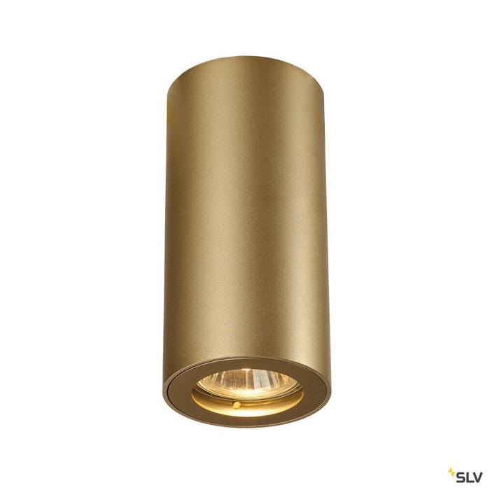ENOLA_B CL-1, ceiling light, QPAR51, round, brass, max. 35 W