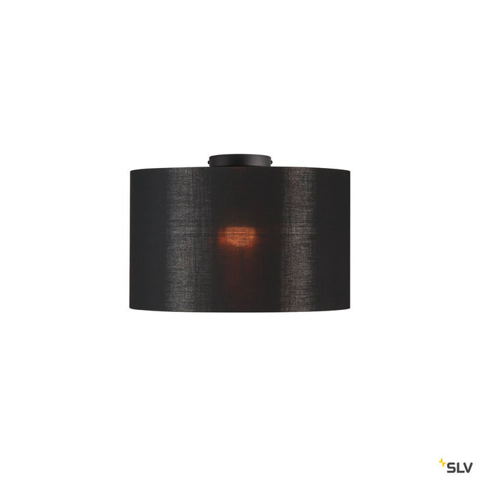 FENDA, ceiling light, ceiling plate, A60, black, without shade, max. 60W