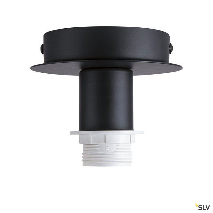 FENDA, ceiling light, ceiling plate, A60, black, without shade, max. 60W