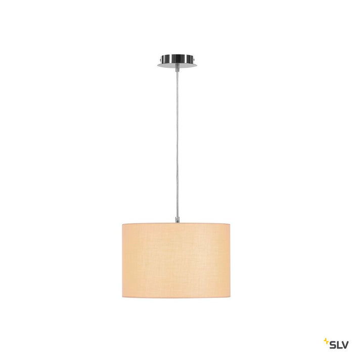FENDA, lamp shade, round, beige, Ø/H 30/20 cm