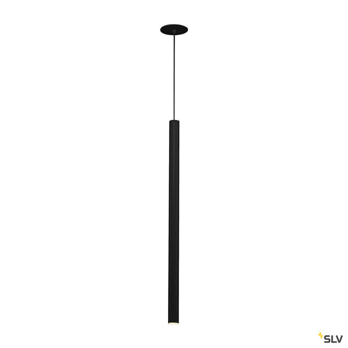 HELIA 30, pendant, LED, 3000K, round, black, flat canopy for recessed installation, 7.5W