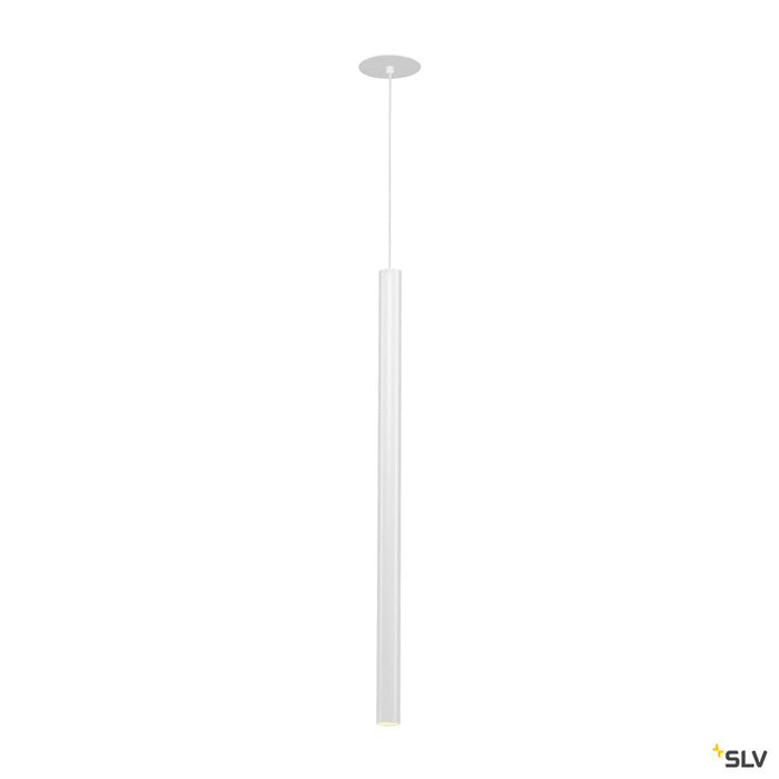 HELIA 60, pendant, LED, 3000K, round, white, flat canopy for recessed installation, 7.5W