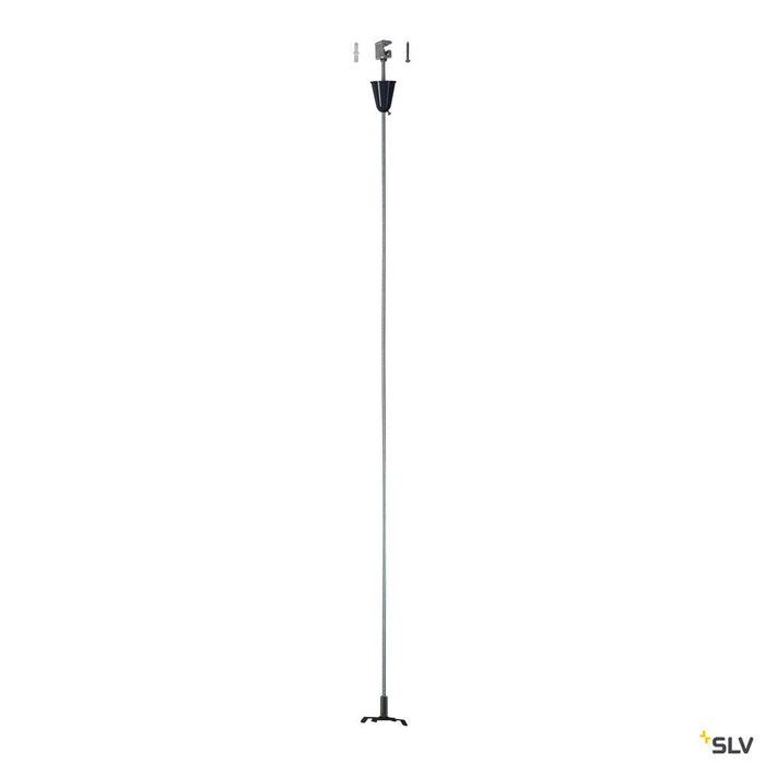 PENDANT SUSPENSION, for S-TRACK 240V 3-phase surface-mounted track, black, with rod