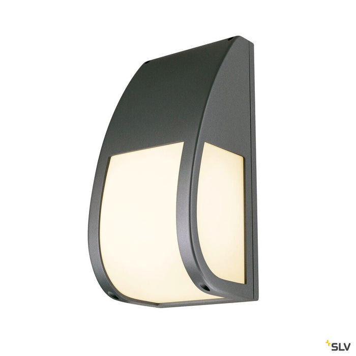 KERAS ELT, outdoor wall and ceiling light, TC-TSE, IP54, anthracite, energy-saving lamp, max. 24W