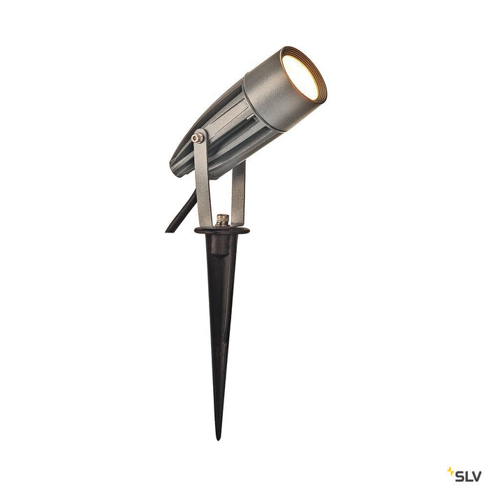 SYNA, outdoor spike luminaire, LED, 3000K, IP55, silver-grey, 230V, 8.6W