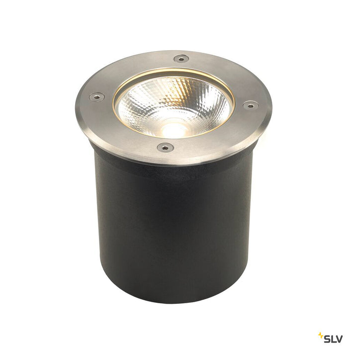 ROCCI 125, outdoor inground fitting, LED, 3000K, IP67, round, stainless steel 316, max. 6W