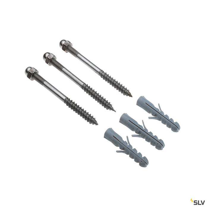 SCREW SET, stainless steel, M6, incl. cap nuts, plugs and washers
