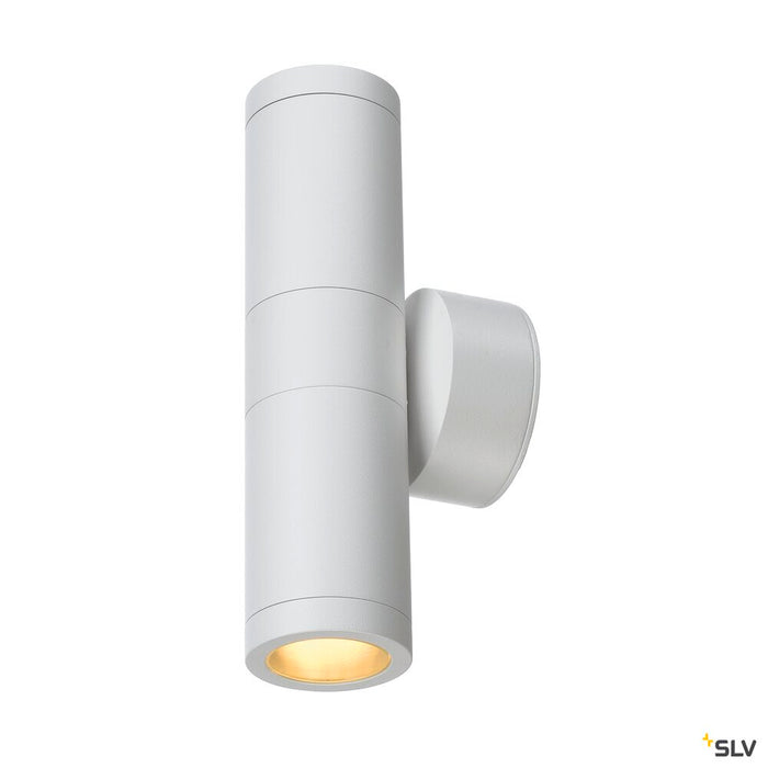 ASTINA, outdoor wall light, TCR50-SE, IP44, round, up/down, white, max. 44W