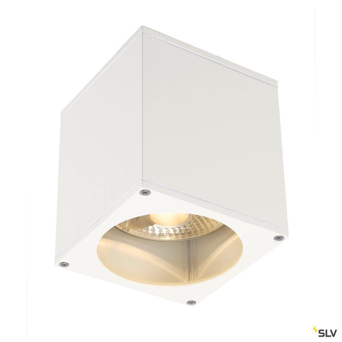 BIG THEO, outdoor ceiling light, QPAR111, IP44, square, white, max. 75W