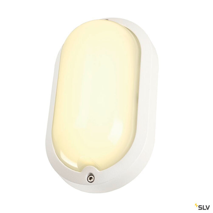 TERANG 2, outdoor wall and ceiling light, LED, 3000K, IP44, oval, white, max. 11W