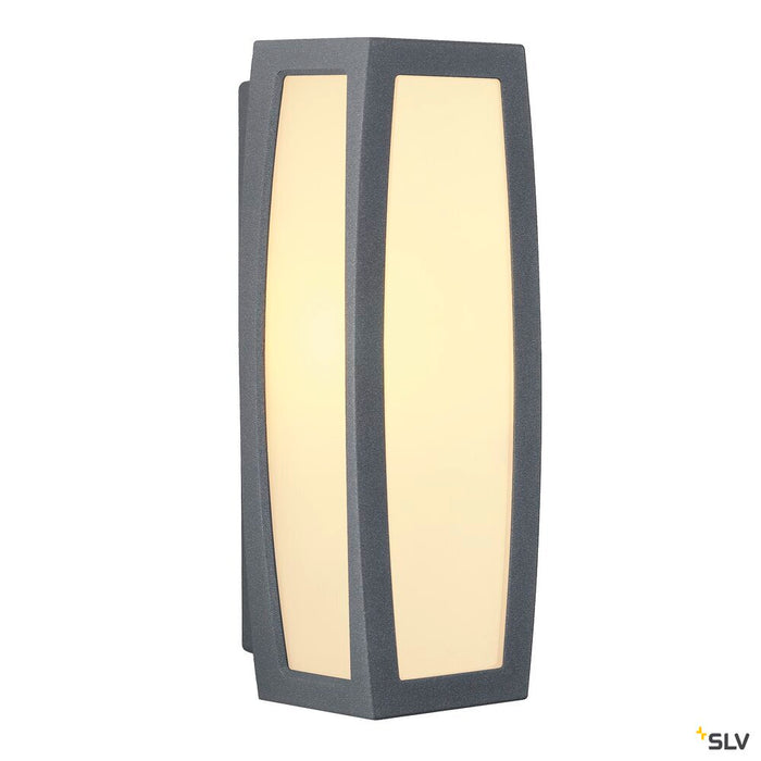 MERIDIAN BOX, outdoor wall light, TC-(D,H,T,Q)SE, IP54, anthracite, max. 20W
