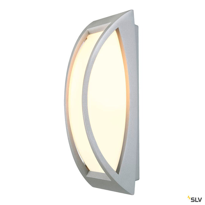 MERIDIAN 2, outdoor wall and ceiling light, TC-(D,H,T,Q)SE, IP54, silver-grey, max. 25W