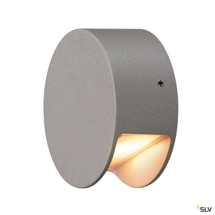 PEMA, wall light, LED, 3000K, IP44, silver-grey, 4 W