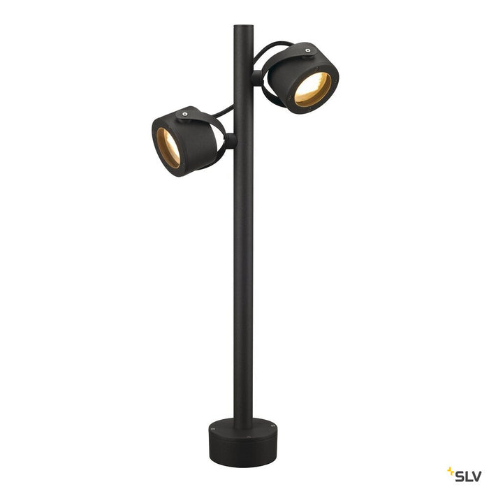 SITRA SL 360, outdoor floor stand, double-headed, TCR-TSE, IP44, anthracite, max. 18W