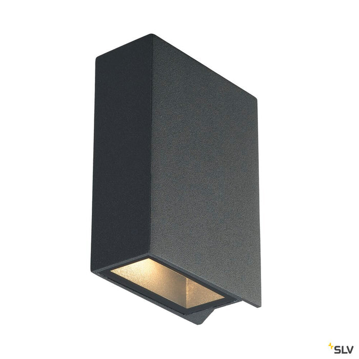 QUAD 2, wall light, LED, 3000K, IP44, square, up/down, anthracite, 6W