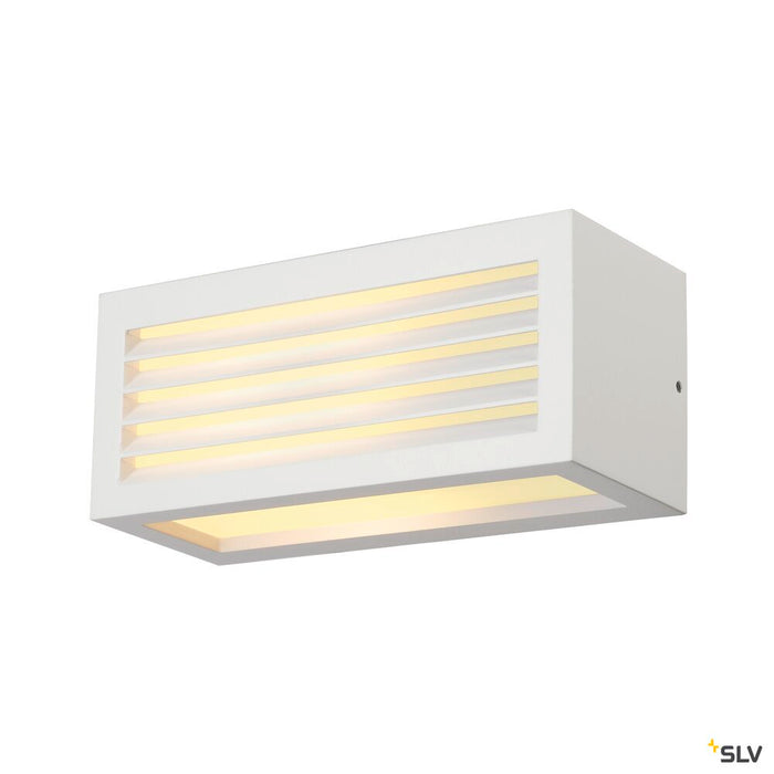 BOX-L, outdoor wall light, TC-(D,H,T,Q)SE, IP44, square, white, max. 18W