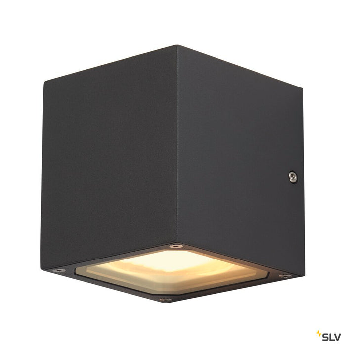 SITRA CUBE, outdoor wall light, TCR-TSE, IP44, anthracite, max. 18W