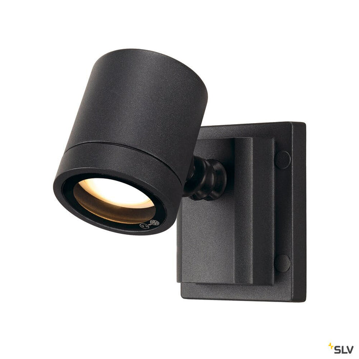 MYRA WALL, outdoor wall and ceiling light, single-headed, QPAR51, IP55, anthracite, max. 50W