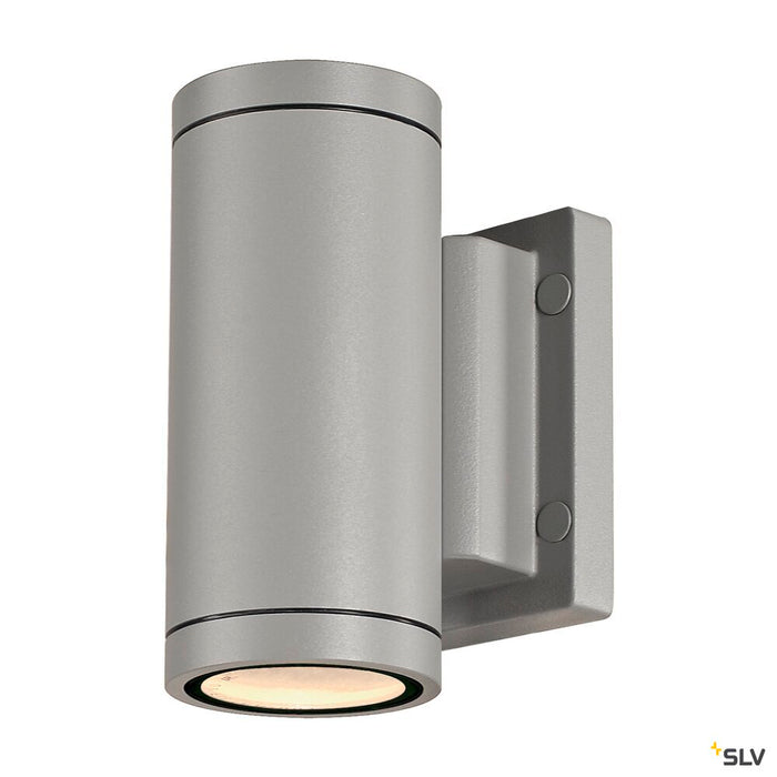 MYRA, outdoor wall light, QPAR51, IP55, up/down, silver-grey, max. 70W