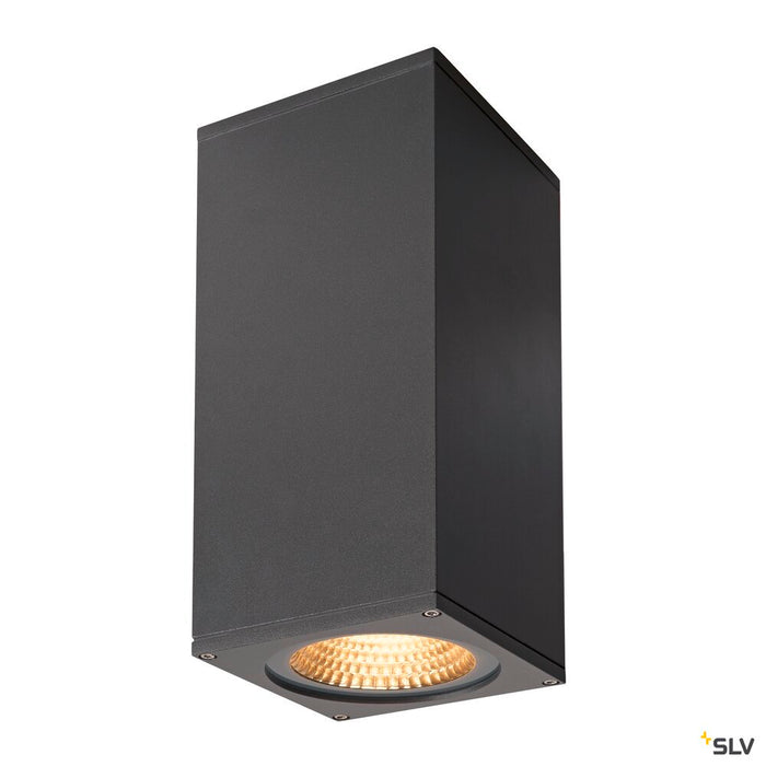 BIG THEO WALL, outdoor wall light, double-headed, LED, 3000K, Flood up/down, anthracite, W/H/D 13/27.5/13.5 cm