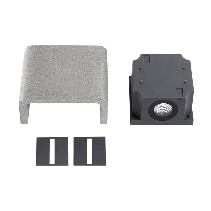 MANA OUT WL, Wall-mounted light set grey/anthracite 11W 650lm 3000K CRI80 60° Phase cut-off